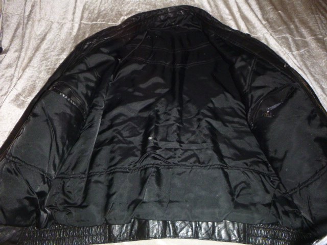 Herren Kunst Lederjacke Schwarz Gr. 27 