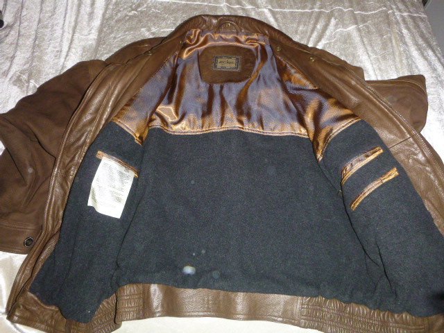 Herren Jacke Leder Asgard braun Gr. 27 Lamm Nubuk 