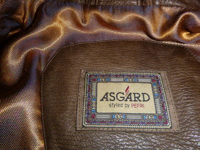 Herren Jacke Leder Asgard braun Gr. 27 Lamm Nubuk 