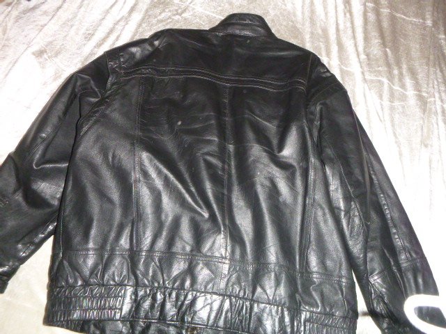Herren Kunst Lederjacke Schwarz Gr. 27 