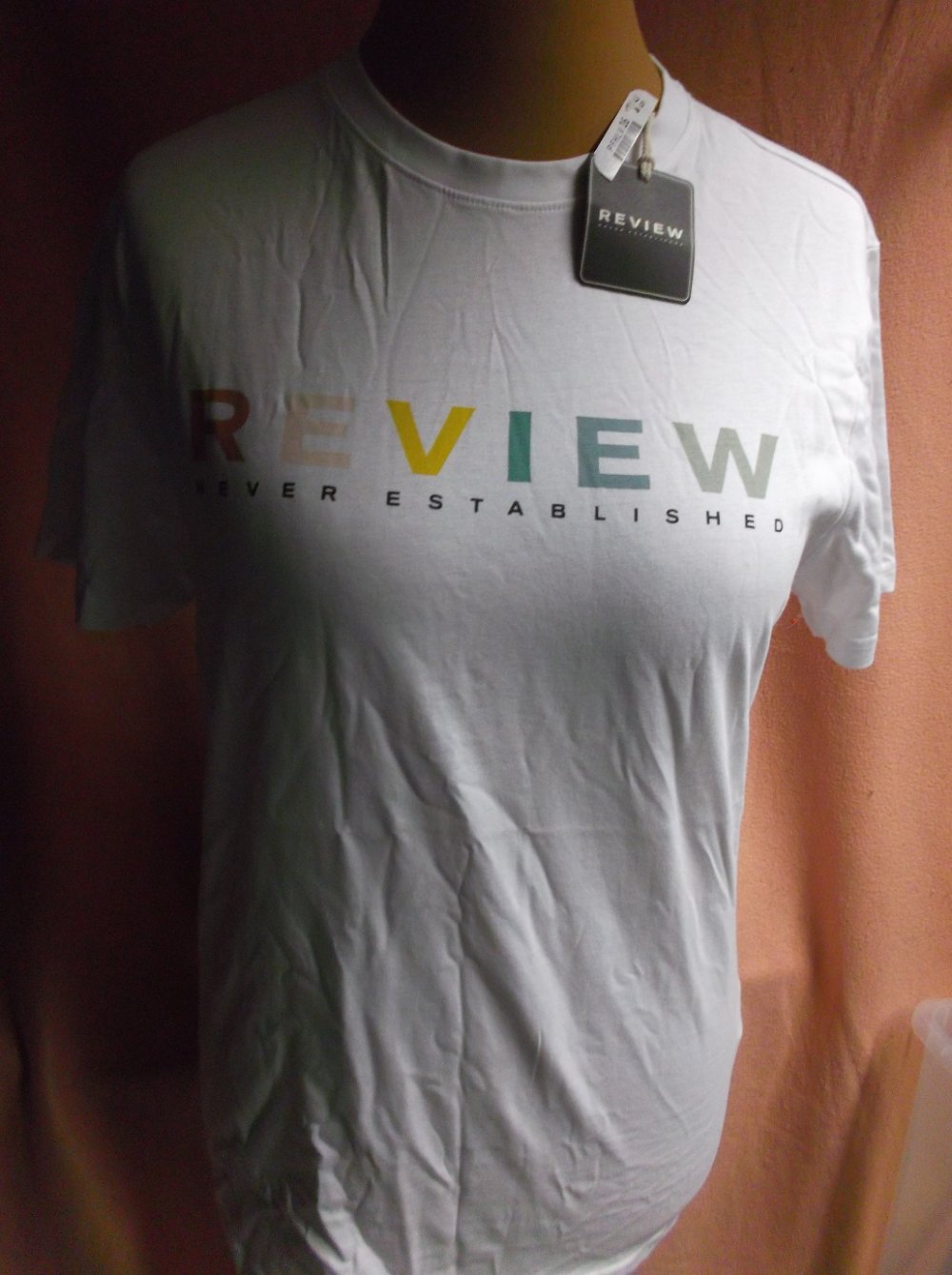 Review Herren Tshirt Gr. M weiß BW Neu!