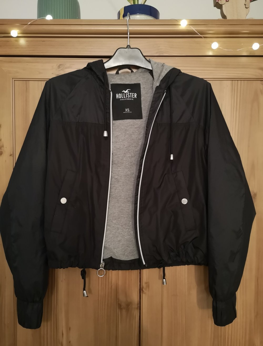 Schwarze Hollister Jacke