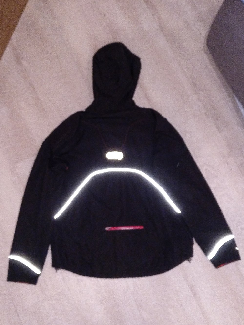 Kalenji Runner Wind Regen Jacke XXL rot schwarz reflektor Sport Running Training