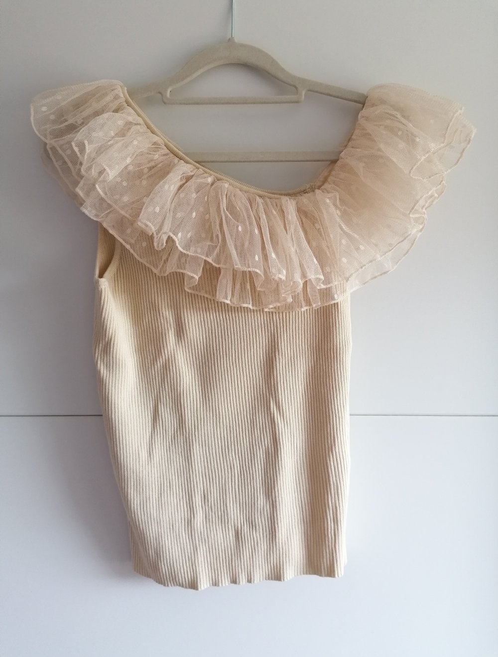 Damen Top Rippenstrick