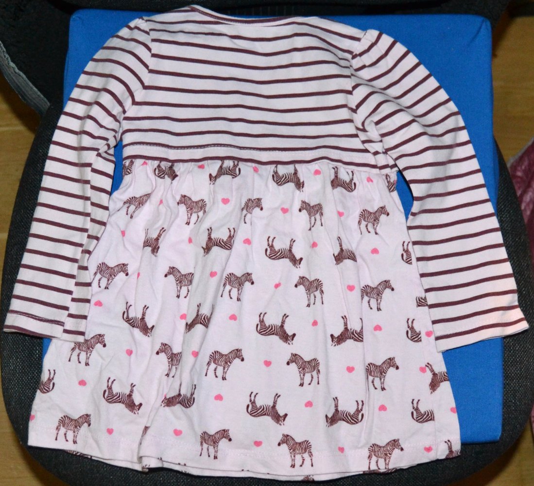 Kleid mit Hose (Zebra-Motiv), Gr. 86-92