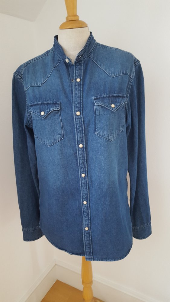 #Selected Home Gr.S Jeans Hemd Stehkragen 