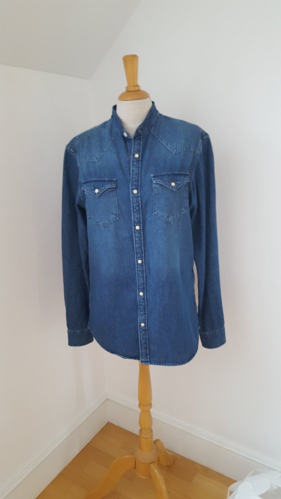 #Selected Home Gr.S Jeans Hemd Stehkragen 