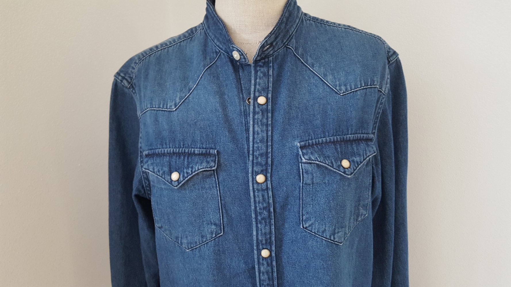 #Selected Home Gr.S Jeans Hemd Stehkragen 