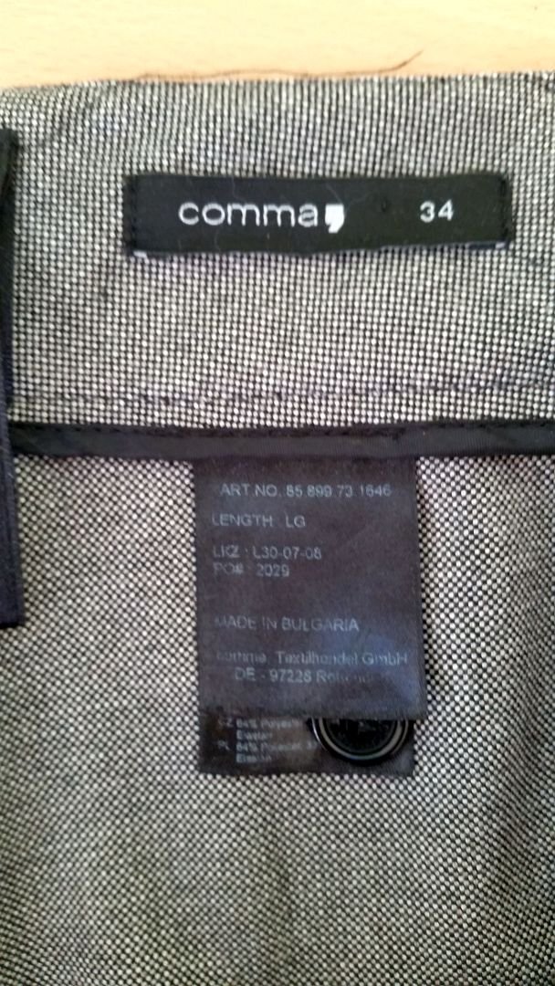  Comma Schlag Hose Winter Gr.34 XS 