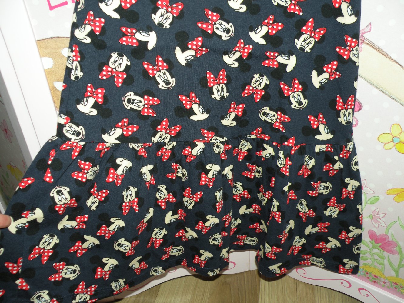 Mädchen Kurzarm Kleid Sommerkleid Blau Minnie Mouse Maus Disney H&M Gr. 122 128 Neu ungetragen