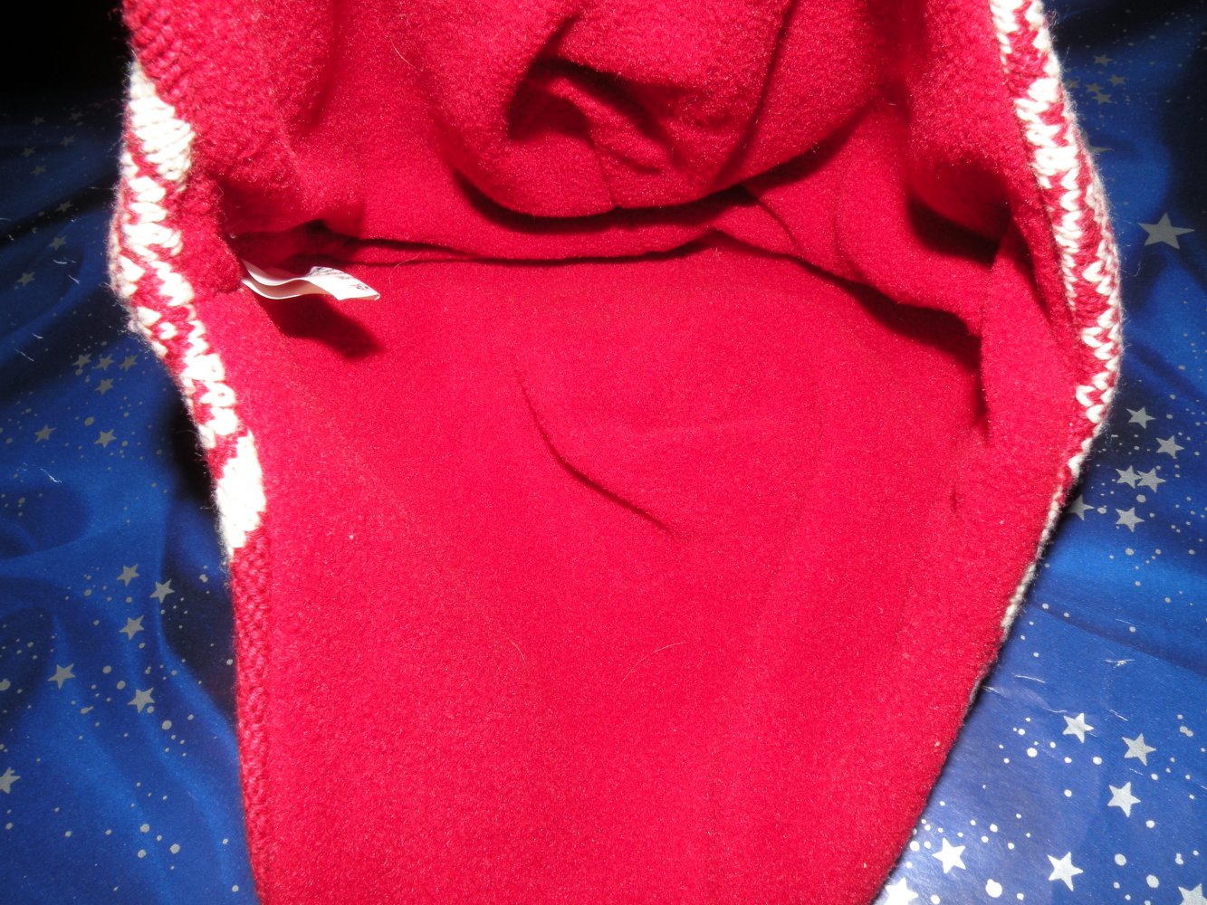 Winter Inka Mütze rot gemustert KU 47 cm plus Schal TCM Tchibo top Zust. wie Neu