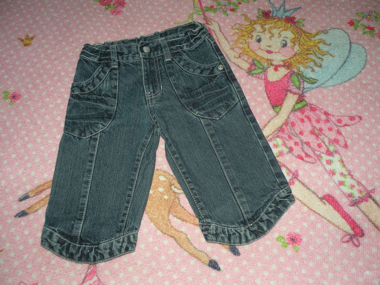Mädchen Jeans kurze Hose Winterhose Shorts super zu Stiefeln Gr. 122 blau Topolino