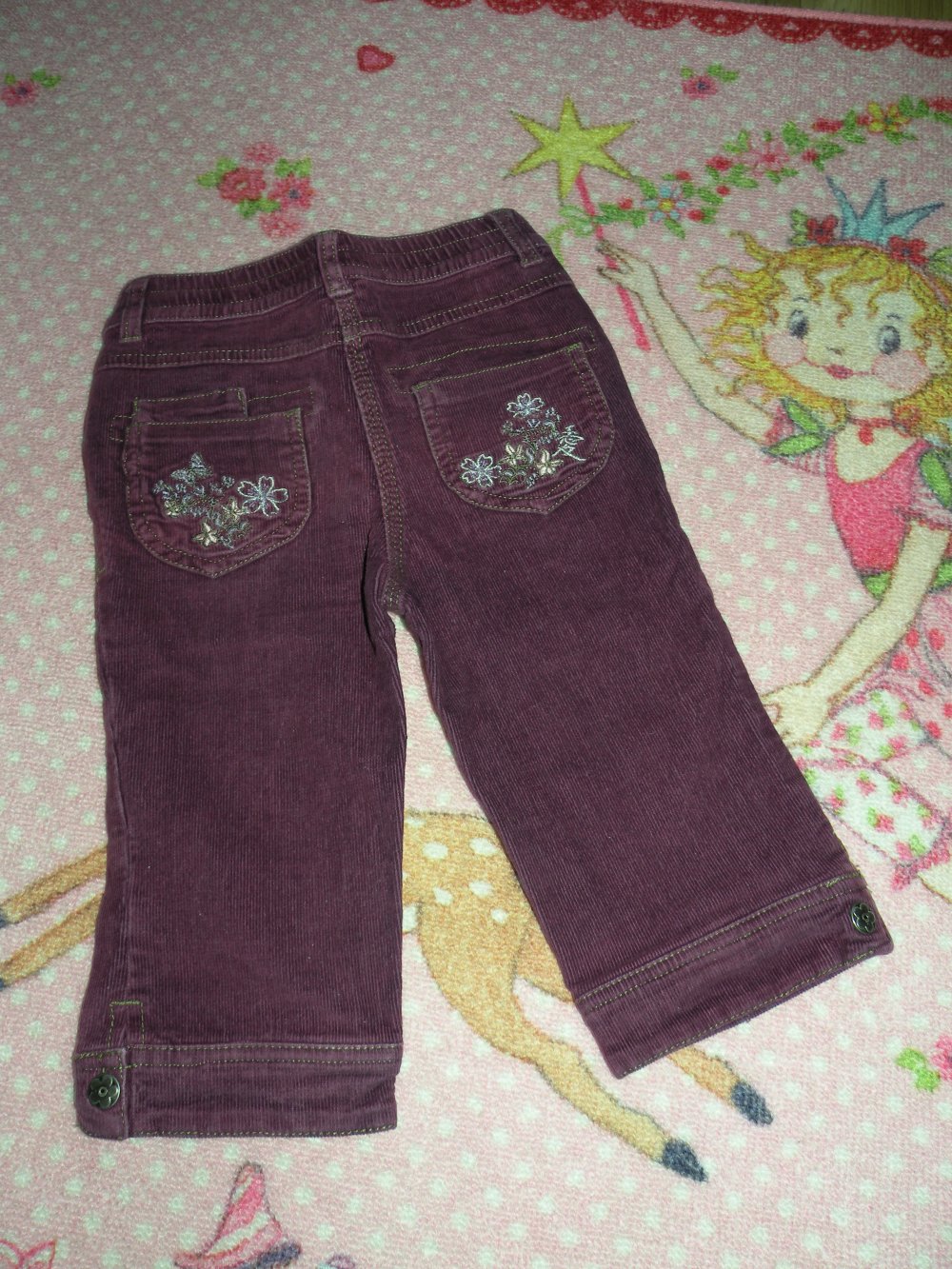 Mädchen Cord Kord Pumphose Knickerbocker kurze Hose zur Strumpfhose Stiefel Shorts super Gr. 110 lila