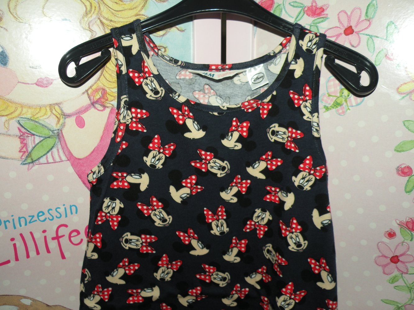 Mädchen Kurzarm Kleid Sommerkleid Blau Minnie Mouse Maus Disney H&M Gr. 122 128 Neu ungetragen