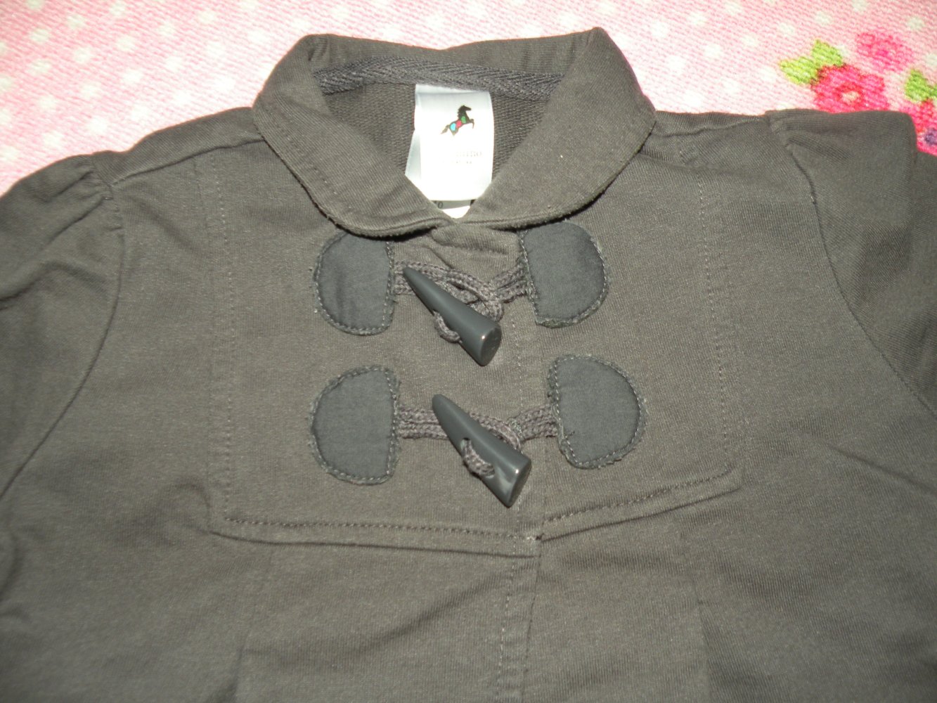 Mädchen Strickjacke Cardigan Janker Gr. 110 anthrazit Palomino @ C&A Hornknöpfe