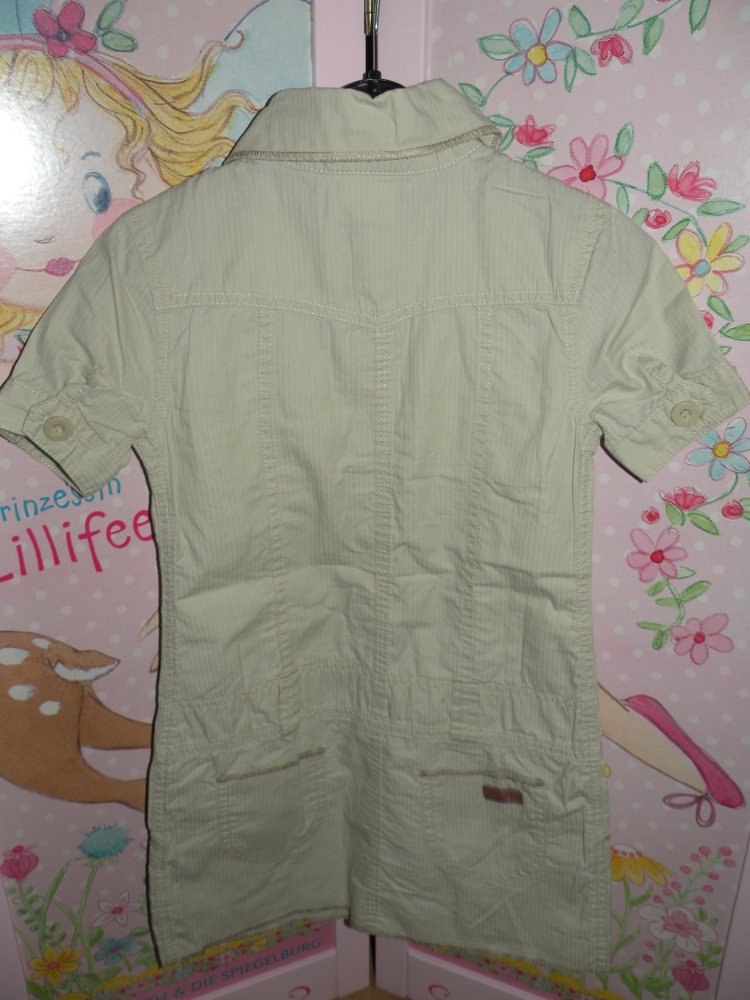 Hemdblusenkleid Kleid Sommerkleid Hemdkleid Gr. 128 beige YIGGA top Zustand