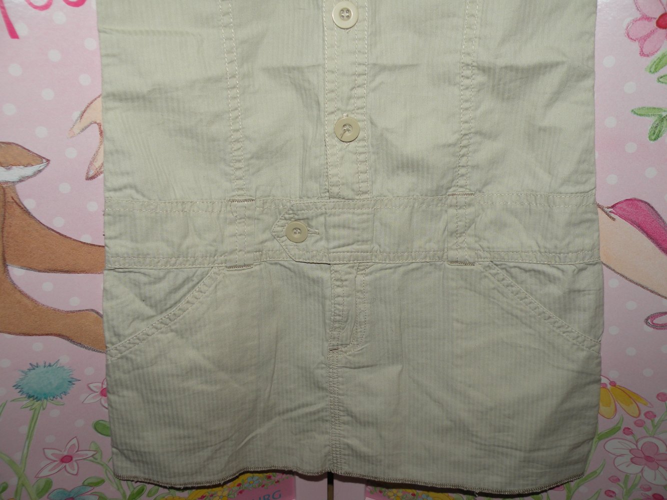 Hemdblusenkleid Kleid Sommerkleid Hemdkleid Gr. 128 beige YIGGA top Zustand