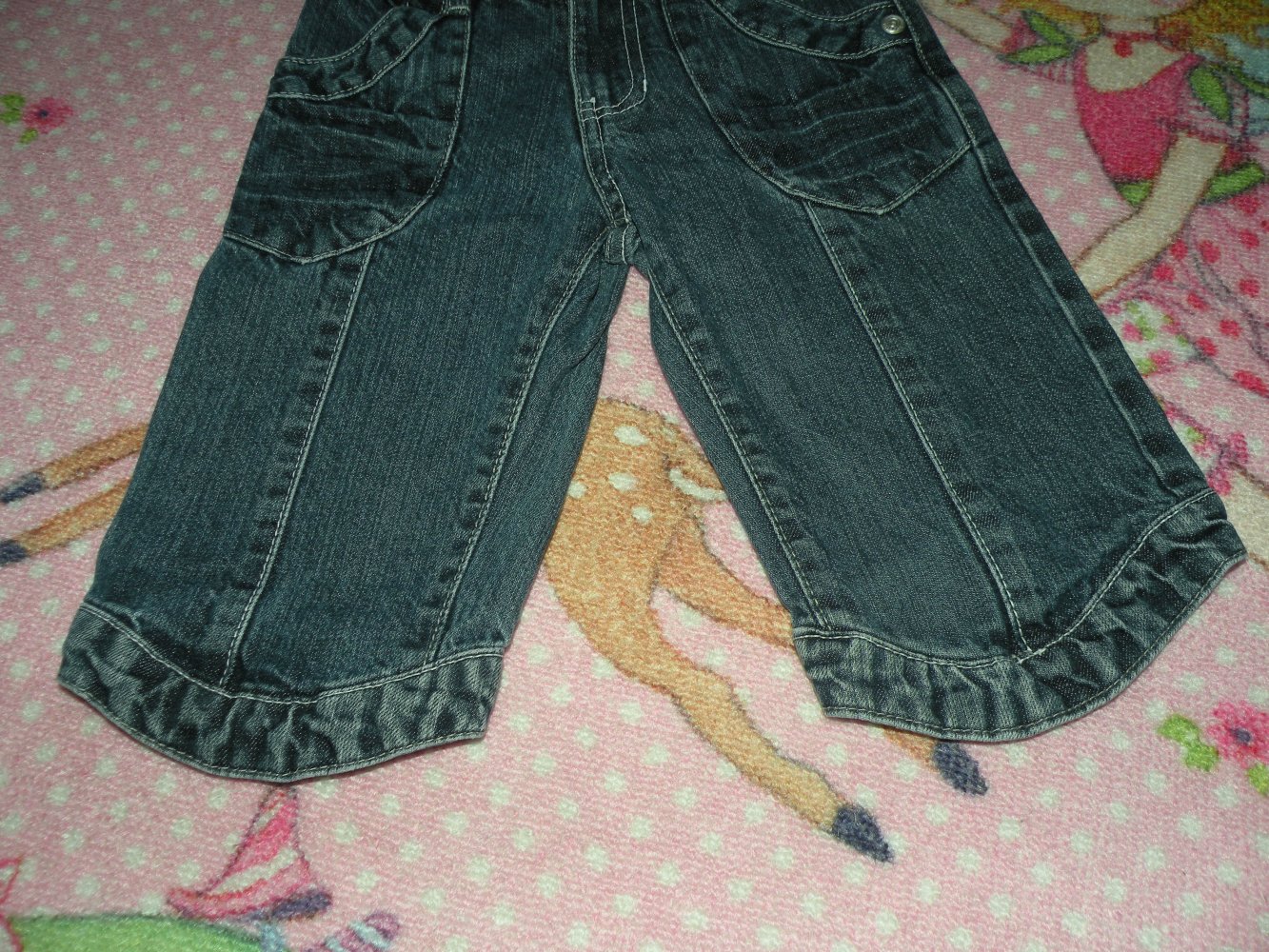 Mädchen Jeans kurze Hose Winterhose Shorts super zu Stiefeln Gr. 122 blau Topolino