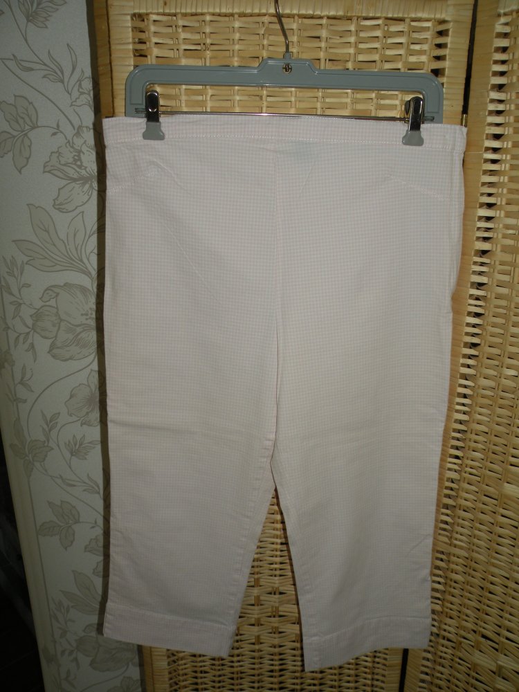 3/4 Damen Sommer Hose Umstandshose Rosa Weiß kariert H&M Mama super Zustand Gr. 36 38 S