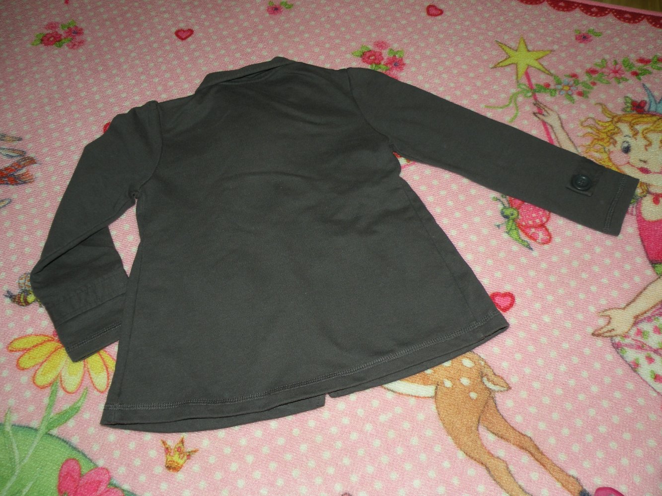 Mädchen Strickjacke Cardigan Janker Gr. 110 anthrazit Palomino @ C&A Hornknöpfe