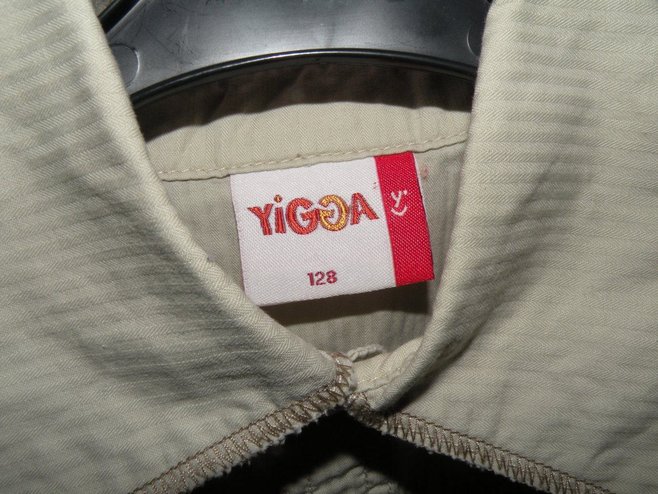 Hemdblusenkleid Kleid Sommerkleid Hemdkleid Gr. 128 beige YIGGA top Zustand