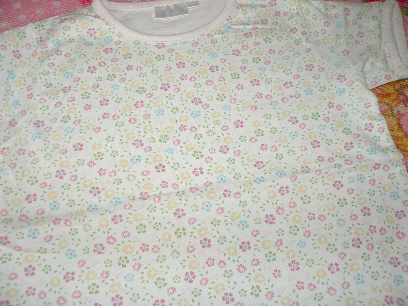 Mädchen Hängerchen Tunika T-Shirt Gr 104 110 weiss impidimpi Streublümchen