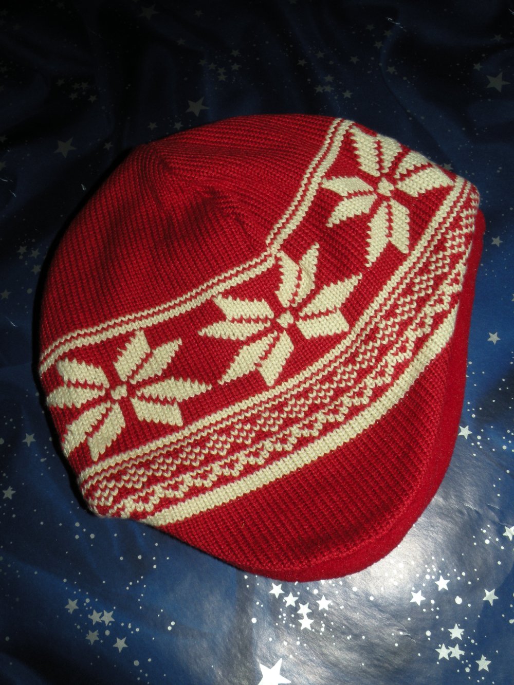 Winter Inka Mütze rot gemustert KU 47 cm plus Schal TCM Tchibo top Zust. wie Neu