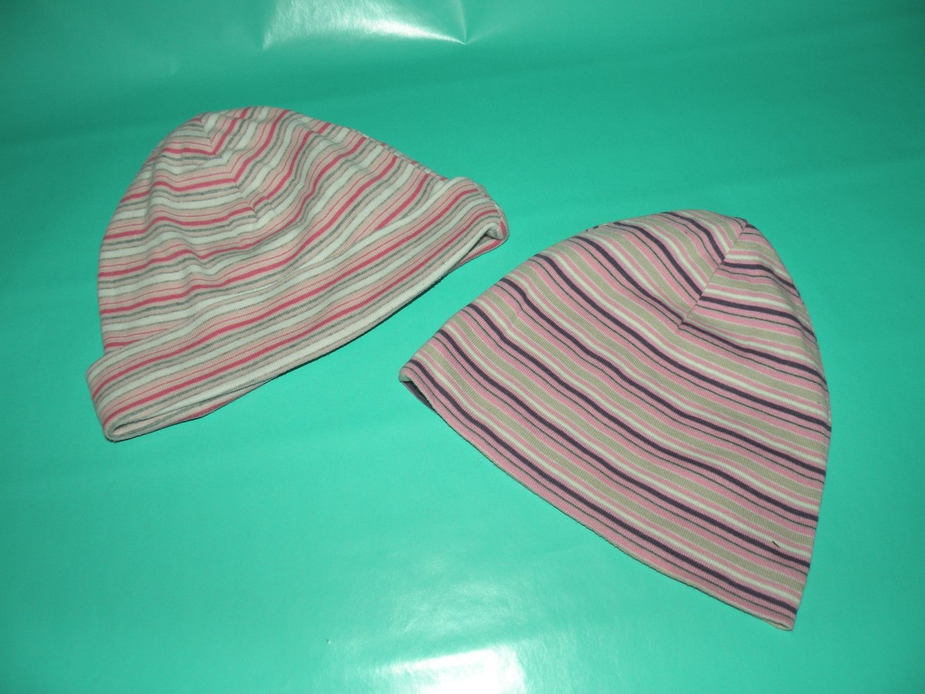 GIRLS Set Paket Mützen Herbst Übergang 2 Stück Topolino Gr 74/80 86/92 gestreift