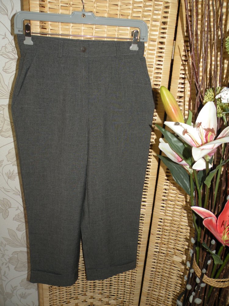 3/4 Damen Sommer Hose Grau Anthrazit super Zustand Gr. 36