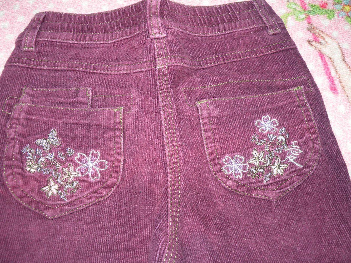 Mädchen Cord Kord Pumphose Knickerbocker kurze Hose zur Strumpfhose Stiefel Shorts super Gr. 110 lila