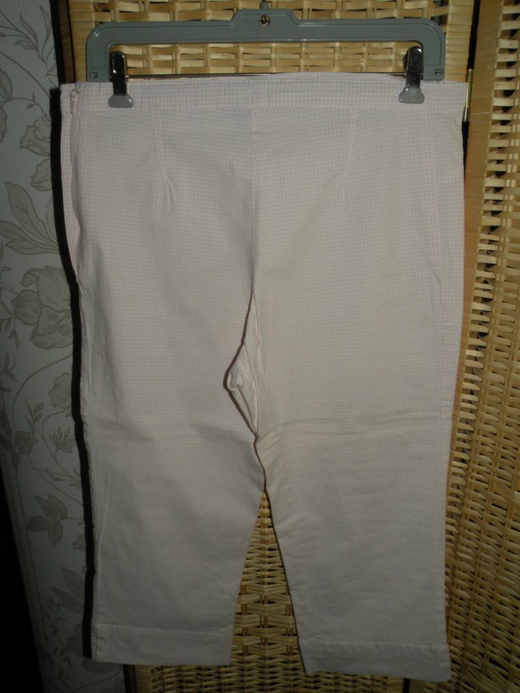 3/4 Damen Sommer Hose Umstandshose Rosa Weiß kariert H&M Mama super Zustand Gr. 36 38 S