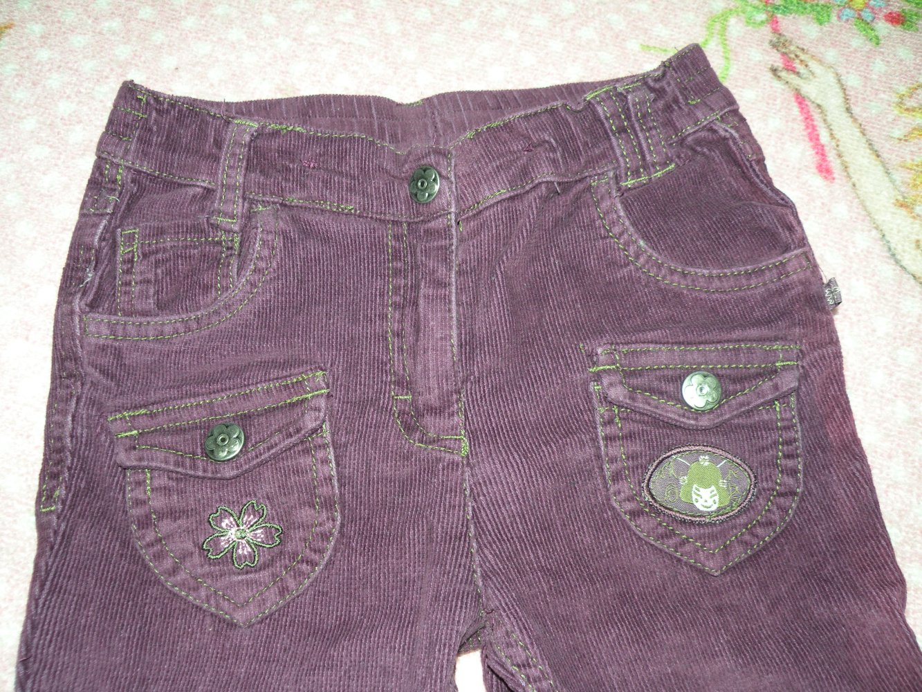 Mädchen Cord Kord Pumphose Knickerbocker kurze Hose zur Strumpfhose Stiefel Shorts super Gr. 110 lila