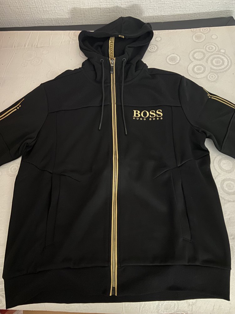 Schwarz Boss Sweatjacke - Gold *NEU* SAGGY - BOSS Hugo