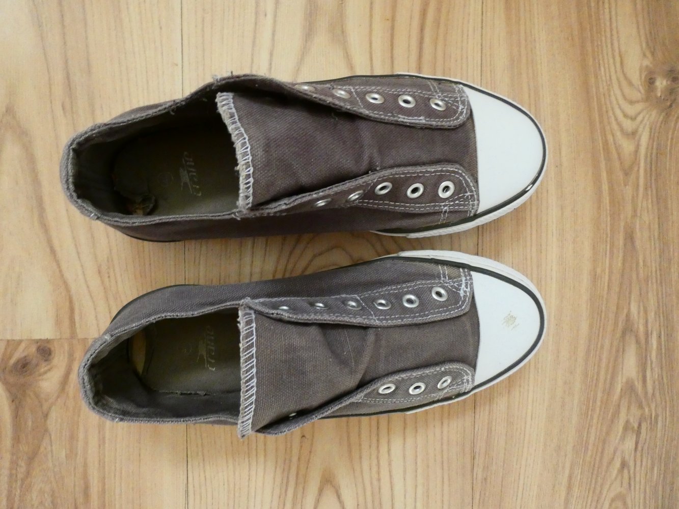 Herren Jungen Canvas Schuhe Grau Gr. 40