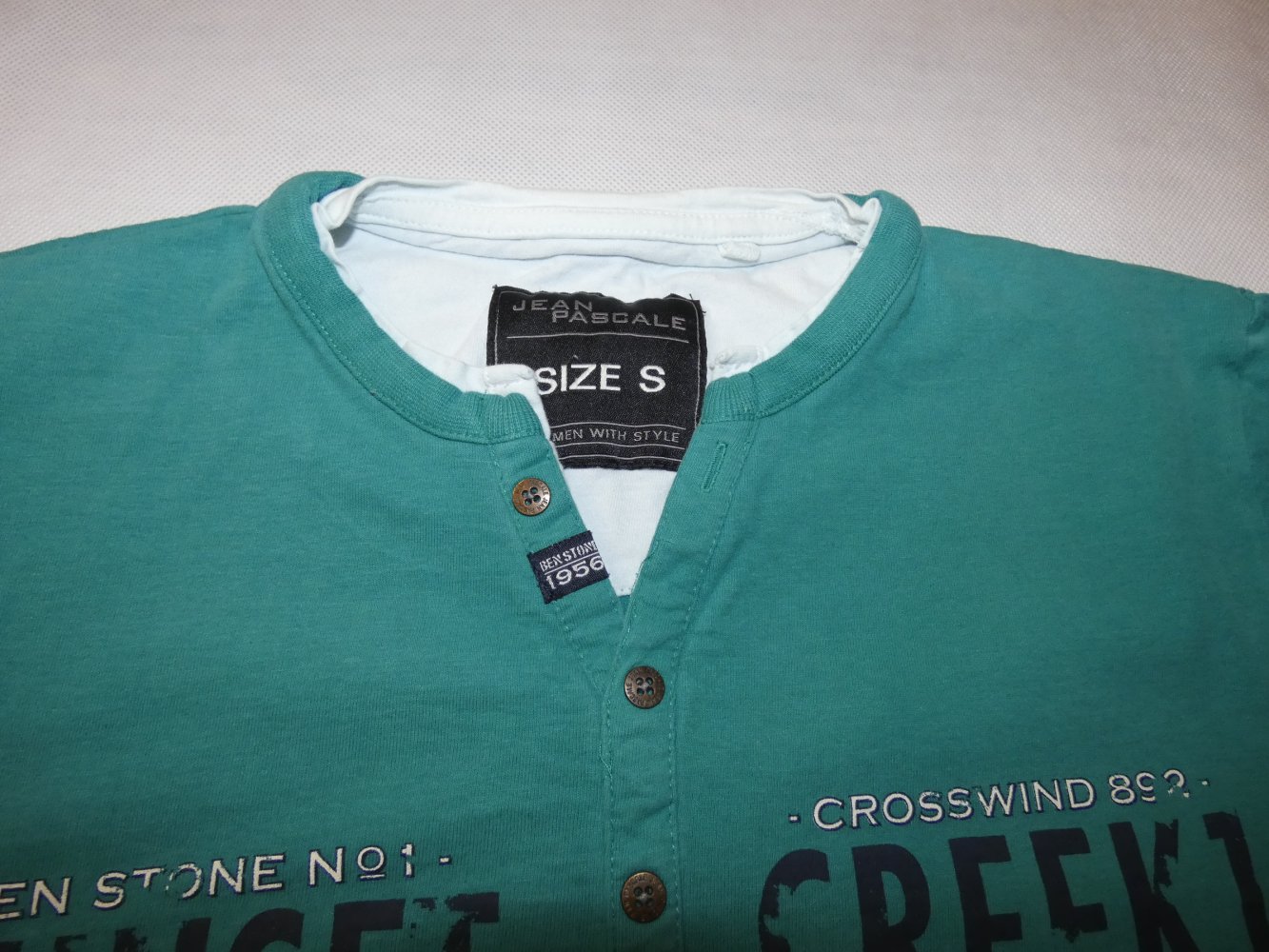 Herren Langarm Shirt Grün Gr. S