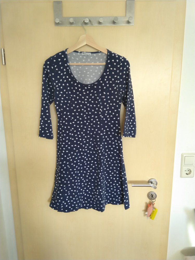 Baumwollkleid, süßes Kleid, Herzmuster, Tamaris