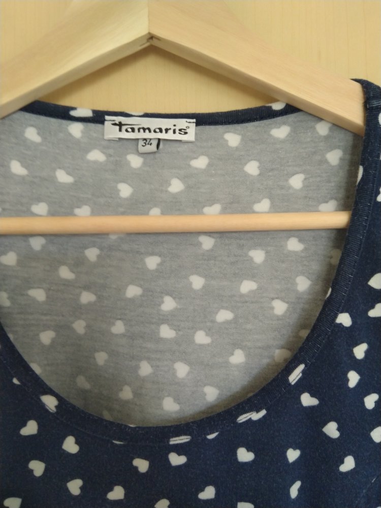 Baumwollkleid, süßes Kleid, Herzmuster, Tamaris