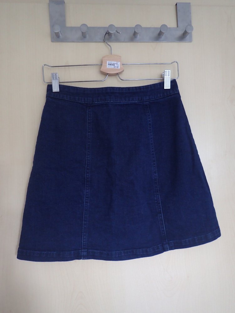 dunkler Jeansrock, Minirock, mit Reißverschluss