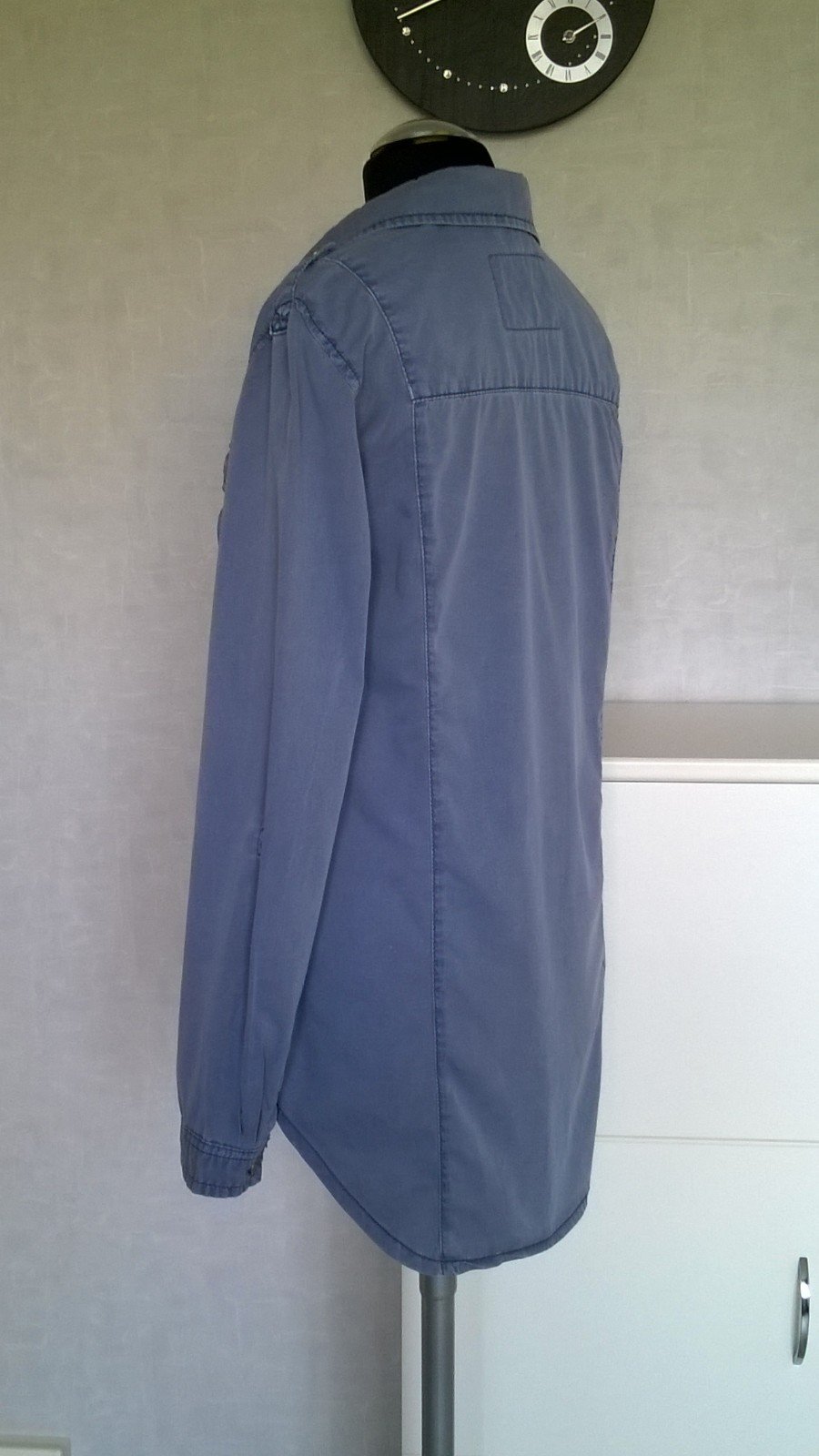 Jeanshemd Bluse Hemd Jeansbluse Oberteil Shirt Langarm graublau Gr. 36 QS by S.Oliver