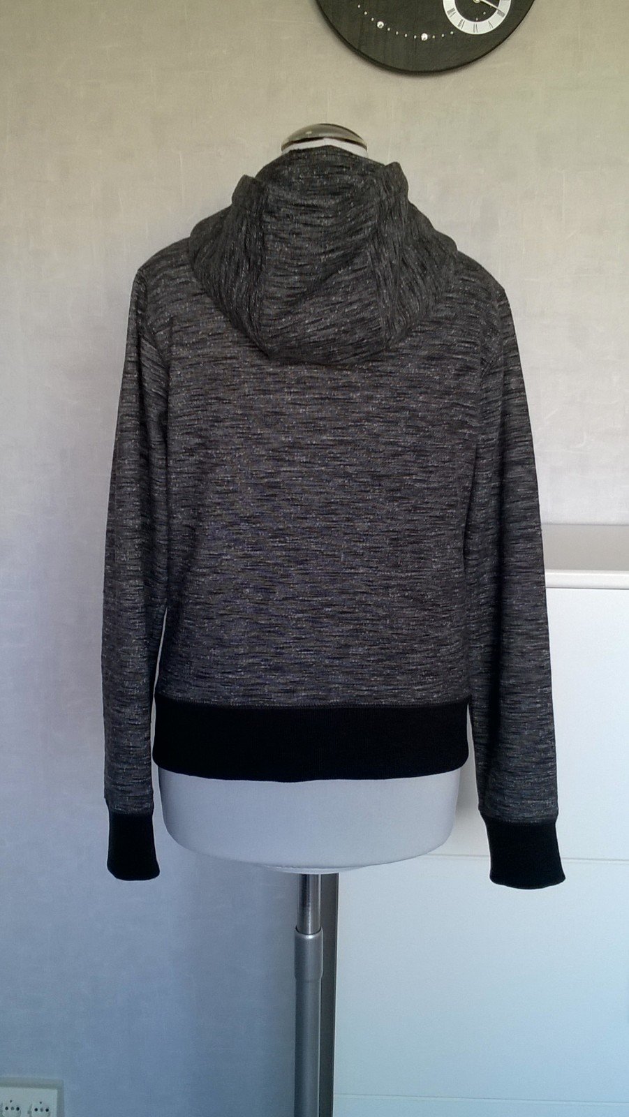 Sweatjacke Jacke Hoodie grau meliert Gr. M Russell Athletic