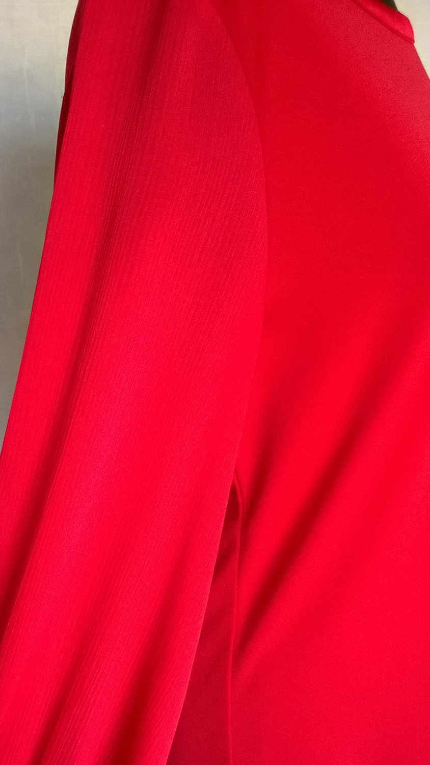 Shirt Oberteil Esprit Bluse Gr. rot ¾-Arm XS Schlupfbluse Top