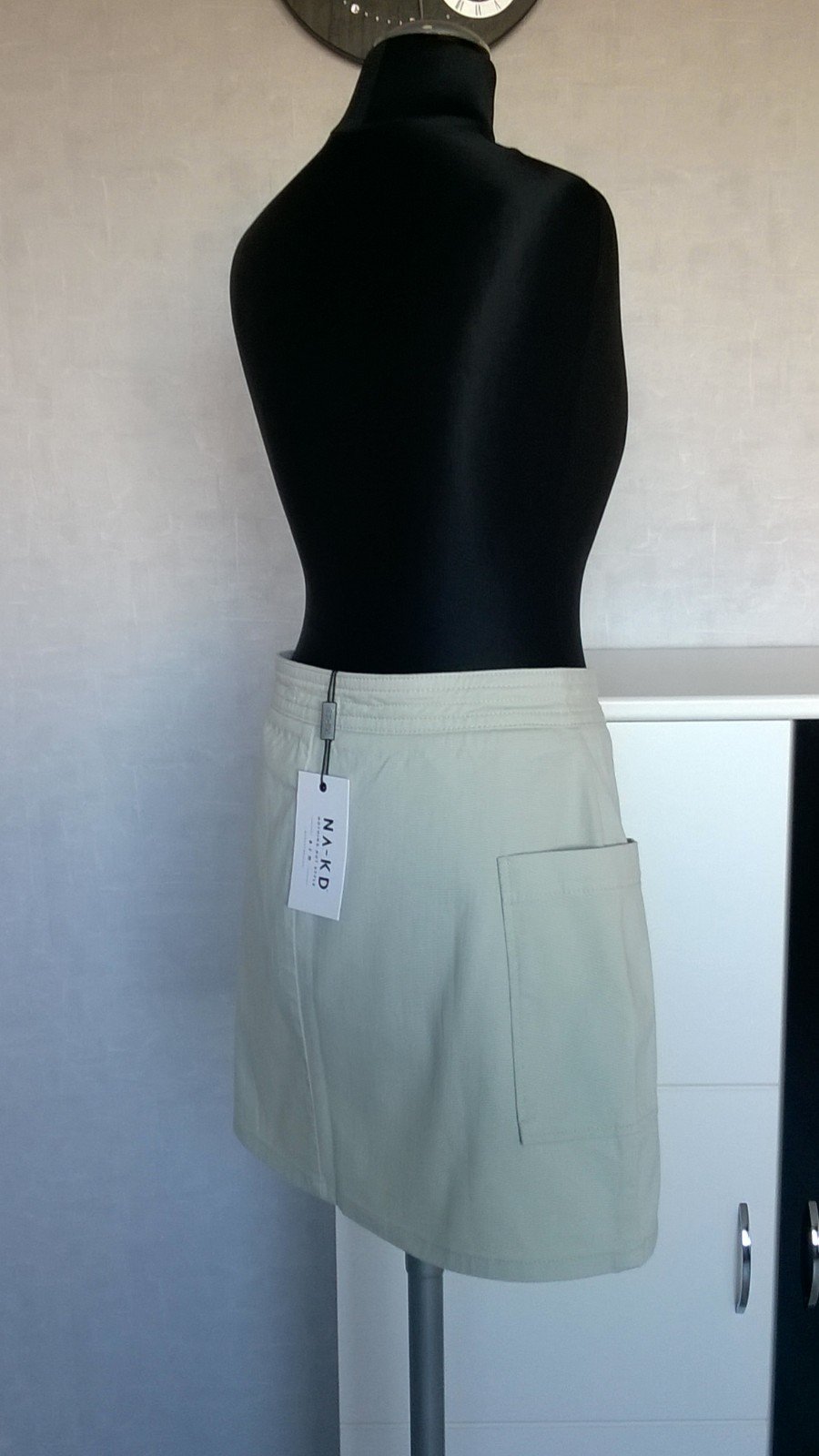 Cargorock Rock Minirock in A-Linie hellgrün mintgrün Gr. 36 NA-KD neu mit Etikett