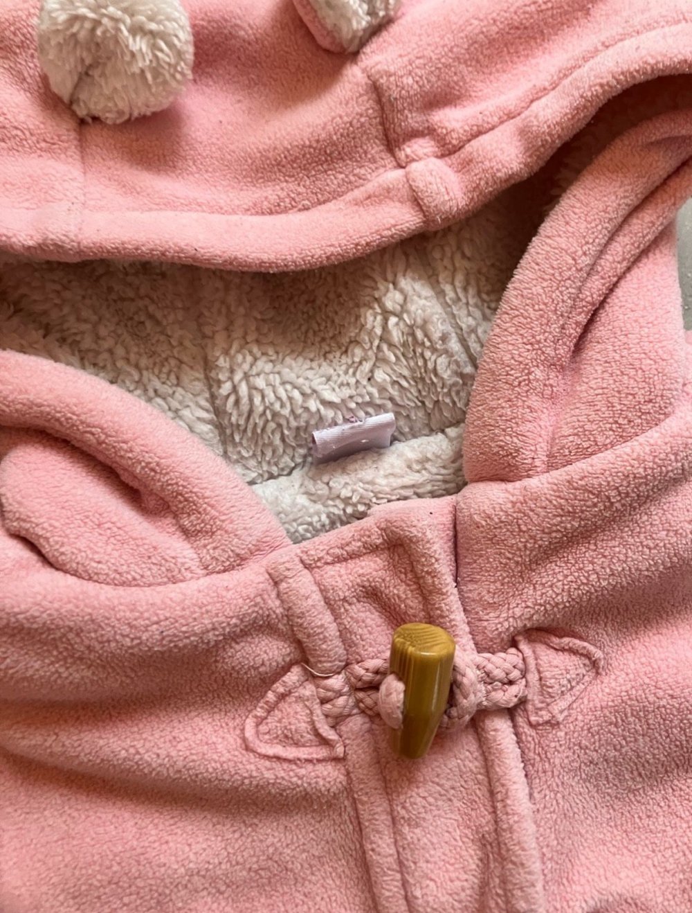 Kuschelige Baby Jacke 62, Dopo rosa mit Kapuze fällt größer aus