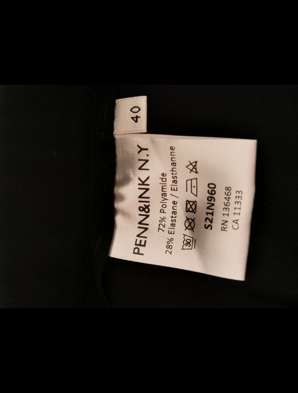 Penn&Ink N.Y. Rock Paper blau, schwarz-weiß 38/40