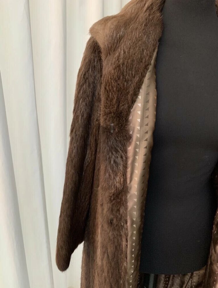 Pelzmantel 42/44 echt Warm Wintermantel Jacke braun neuwertig ❤️