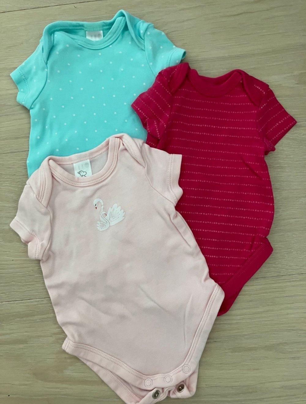 Babybody Newborn 3 Stück 56 Kurzarmbody Baby Club