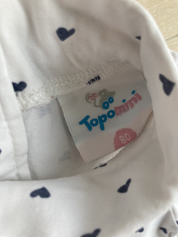 TopoMini Kombi Leggings in Cordoptik und Pulli mit Herzen 80