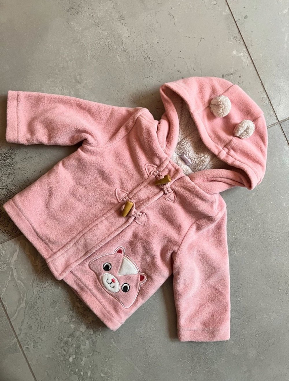 Kuschelige Baby Jacke 62, Dopo rosa mit Kapuze fällt größer aus