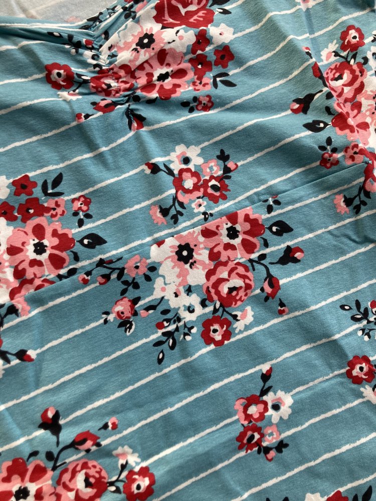 Blutsgeschwister Kleid L 40 Türkis mit Blumen