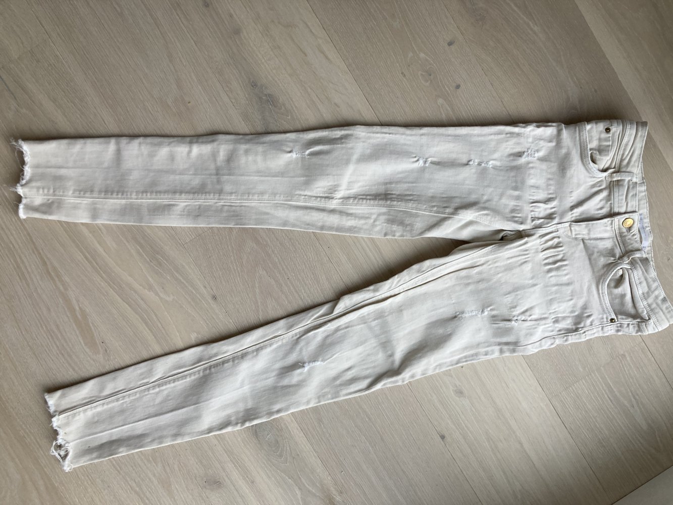 Zara Skinny Jeans Beige Creme 28x32 36 S